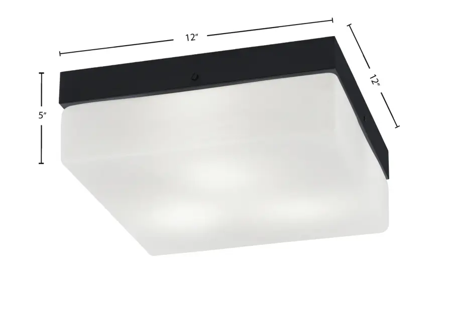 Toltec Lighting 12" Flush Mount with White Marble Glass - Image 2