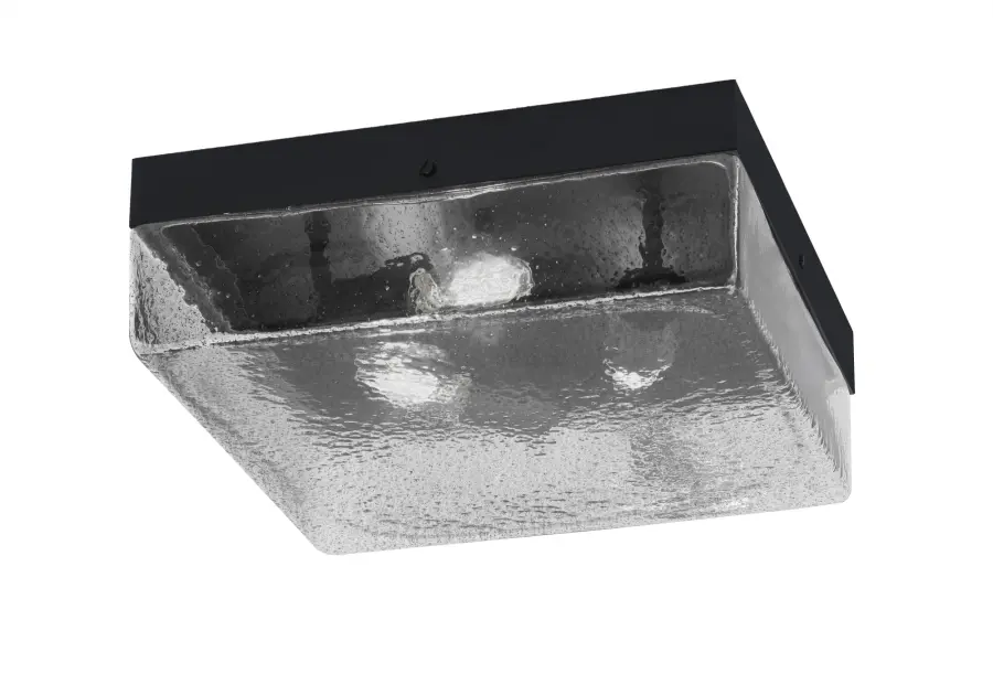 Toltec Lighting 12" Flush Mount with Smoke Bubble Glass - Image 1