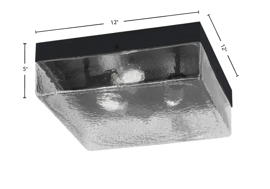 Toltec Lighting 12" Flush Mount with Smoke Bubble Glass - Image 2