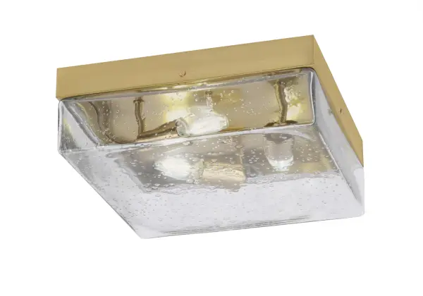 Toltec Lighting 12" Clear Bubble Glass Flush Mount - Image 1