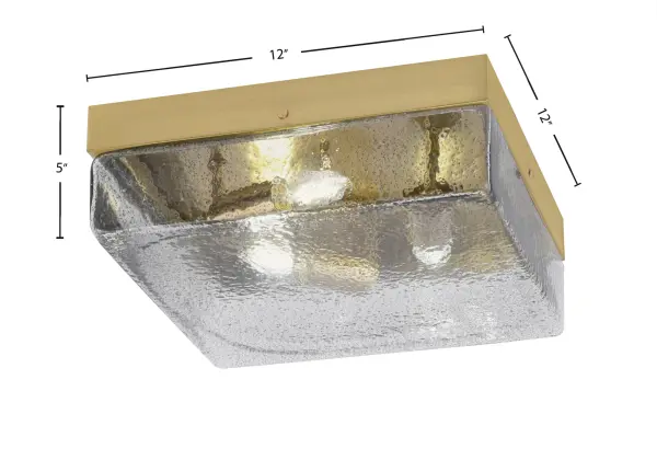 Toltec Lighting 12" Smoke Bubble Glass Flush Mount - Image 2