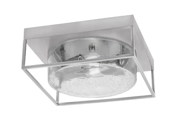 Toltec Lighting 12" Clear Bubble Glass Flush Mount - Image 1
