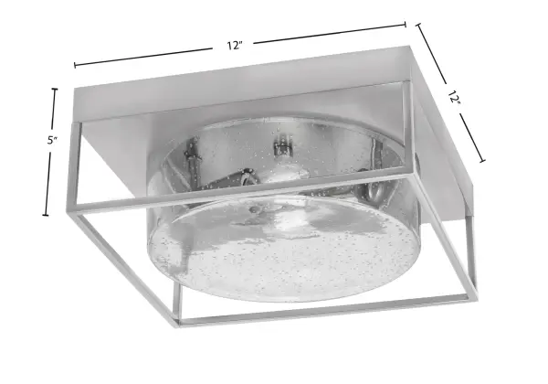 Toltec Lighting 12" Clear Bubble Glass Flush Mount - Image 2