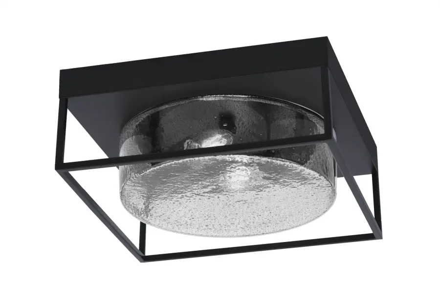 Toltec 12" Flush Mount with Smoke Bubble Glass - Image 1
