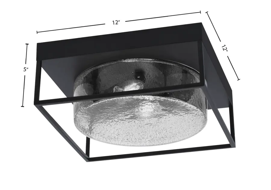 Toltec 12" Flush Mount with Smoke Bubble Glass - Image 2