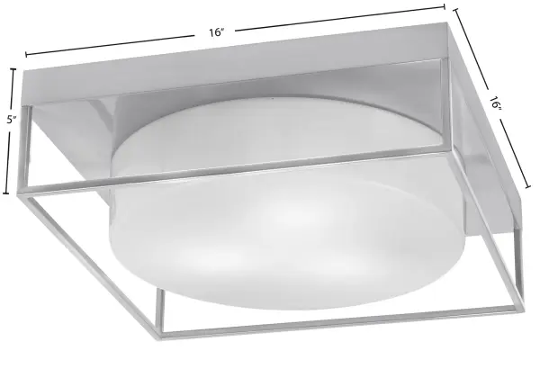 This 16-inch flush mount combines a sleek Brushed Nickel finish with elegant White Marble glass, offering bright 3-bulb illumination perfect for rooms with lower ceilings. Its transitional design works across multiple decor styles. - alternate view
