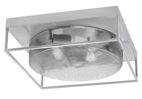 This 16-inch flush mount combines contemporary styling with practical functionality. The brushed nickel finish and smoke bubble glass create visual interest while the low-profile design suits rooms with standard ceiling heights.