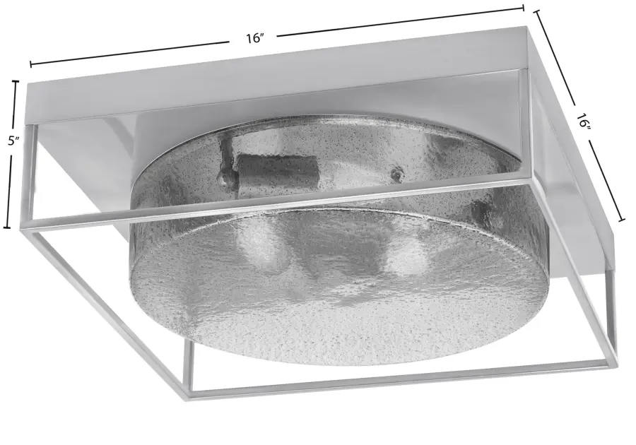 16" Smoke Bubble Glass Flush Mount - Brushed Nickel - Image 2