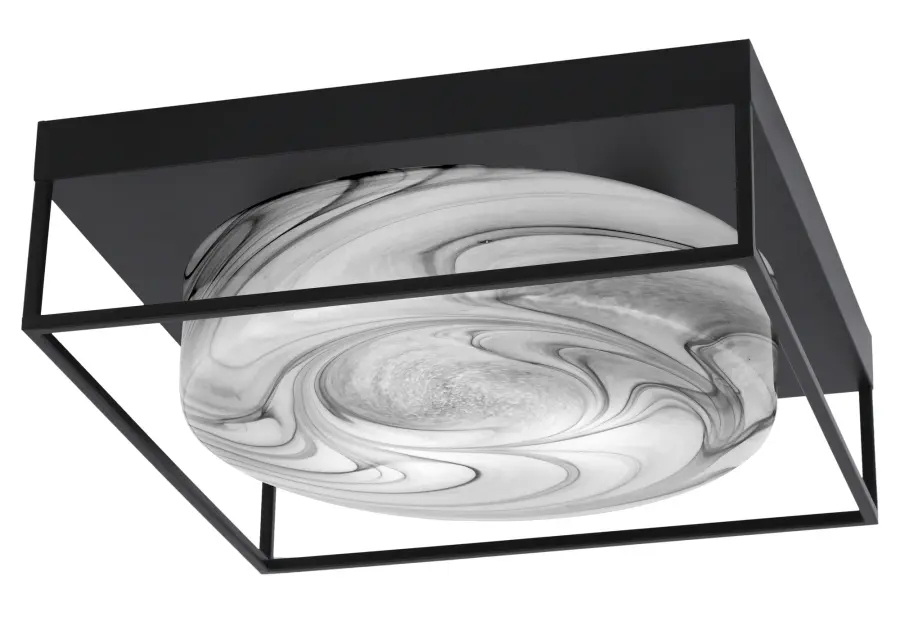 Toltec Lighting 16" Onyx Swirl Glass Flush Mount - Image 1