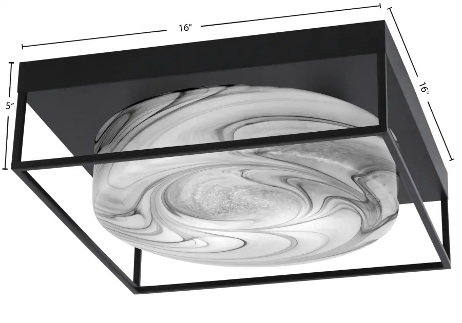 Toltec Lighting 16" Onyx Swirl Glass Flush Mount - Image 2