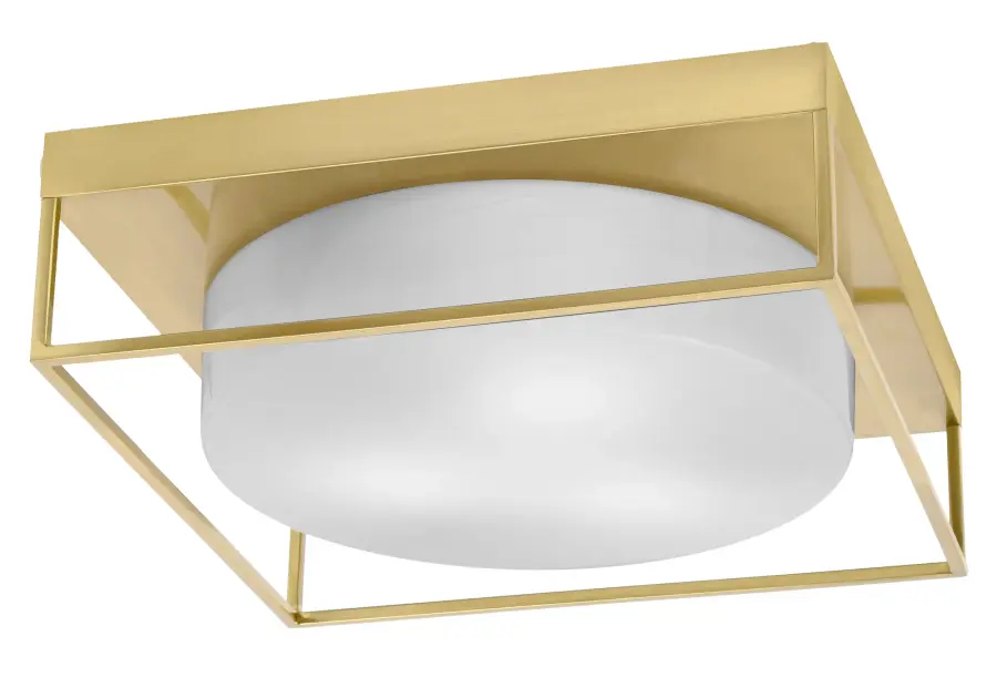 Toltec Lighting 16" White Marble Glass Flush Mount - Image 1