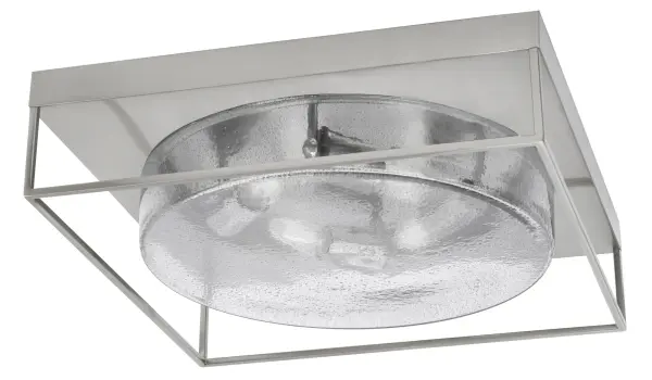 This 18-inch flush mount combines contemporary style with practical lighting. The unique smoke bubble glass creates visual interest while the brushed nickel finish adds sophistication. Perfect for rooms with standard ceiling heights.