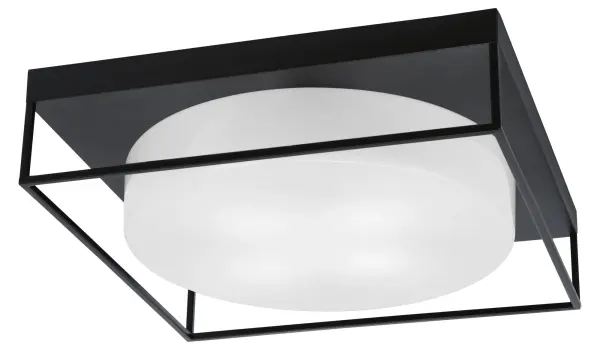 This 18" flush mount combines contemporary matte black styling with sophisticated white marble glass. The 4-bulb configuration provides excellent illumination for medium-sized spaces while the low 5" profile works perfectly for standard ceiling heights.