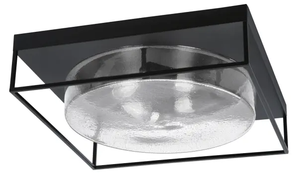 This 18-inch flush mount combines sleek matte black finish with unique smoke bubble glass for a contemporary aesthetic. Perfect for medium-sized rooms with standard ceilings, it provides ample illumination while adding modern sophistication.