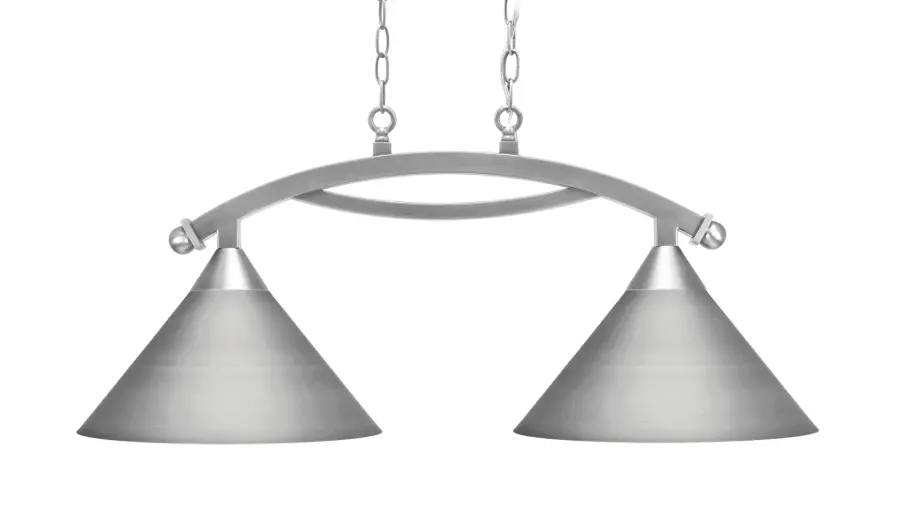 Bow 2-Light Island Light in Brushed Nickel - Image 1