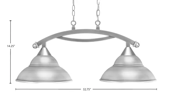 Bow 2-Light Island Light in Brushed Nickel - Image 2
