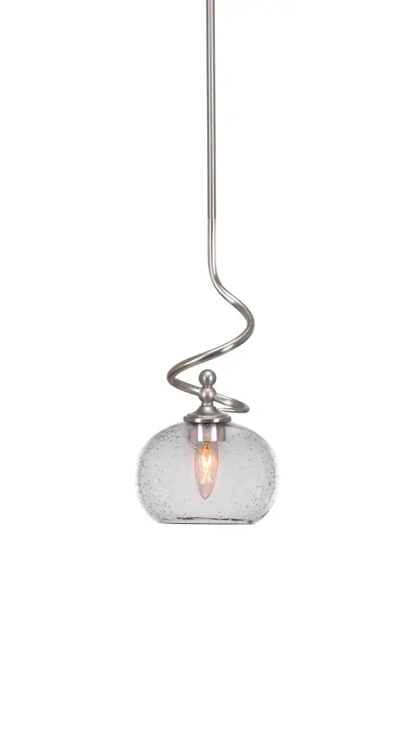 Capri Mini Pendant with Clear Bubble Glass - Image 1