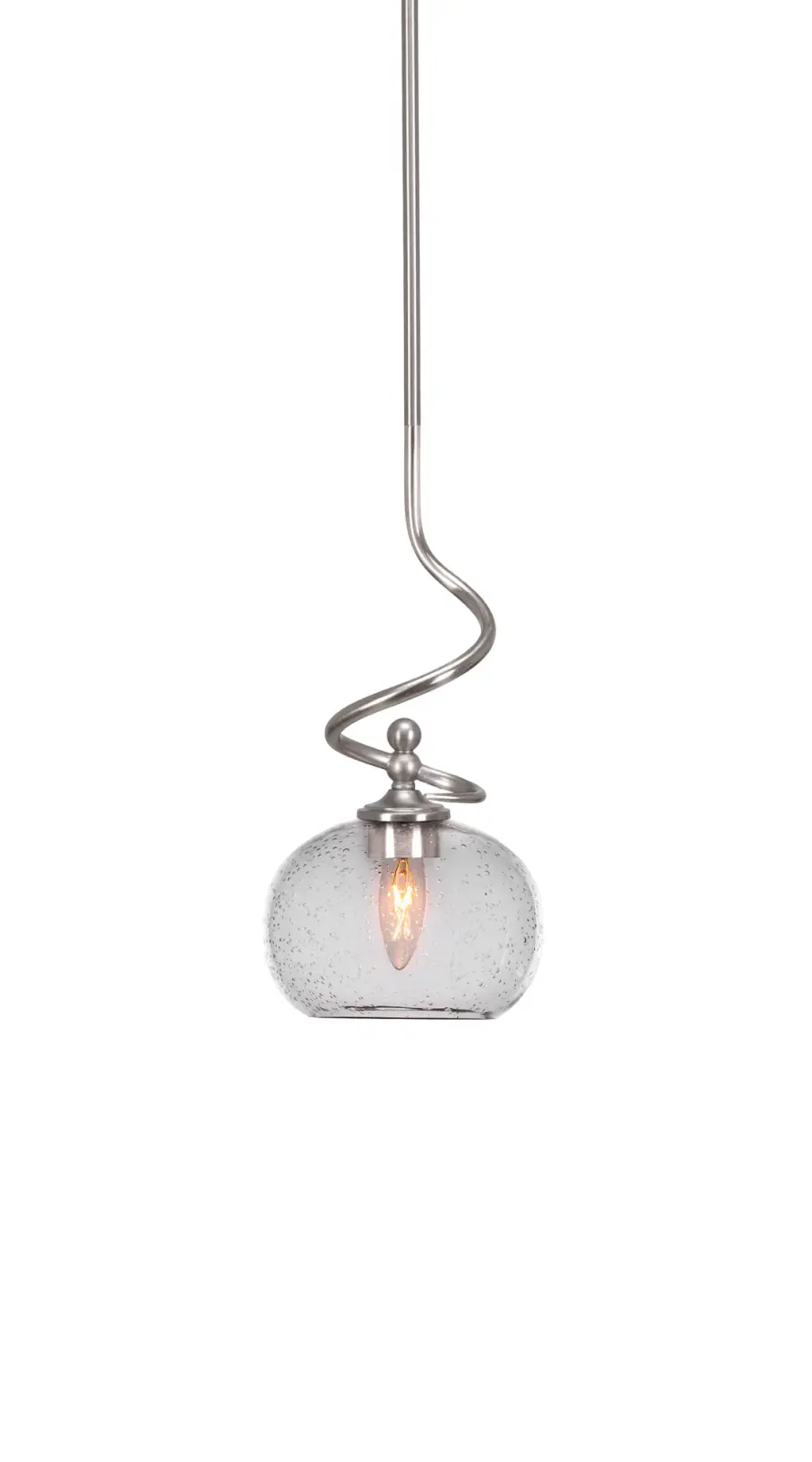 Capri Mini Pendant with Clear Bubble Glass - Image 1