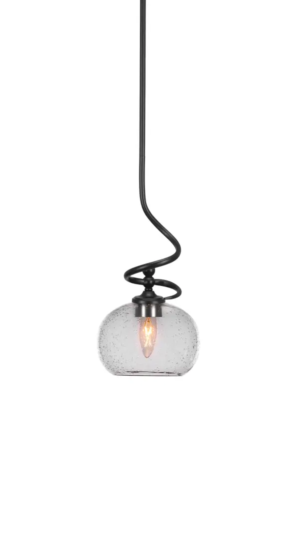 Capri Mini Pendant with Clear Bubble Glass - Image 1
