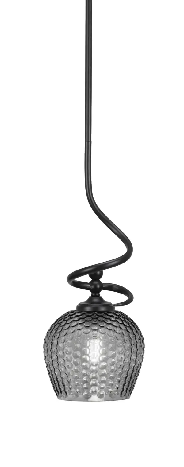 Capri Mini Pendant with Smoke Textured Glass - Image 1