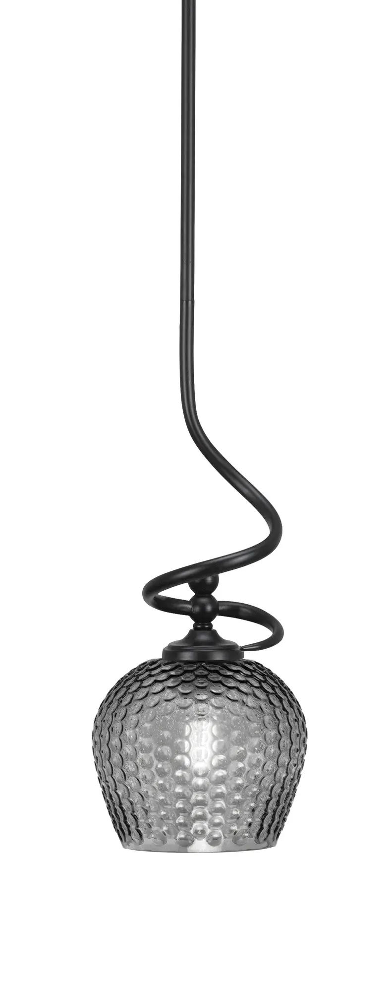 Capri Mini Pendant with Smoke Textured Glass - Image 1