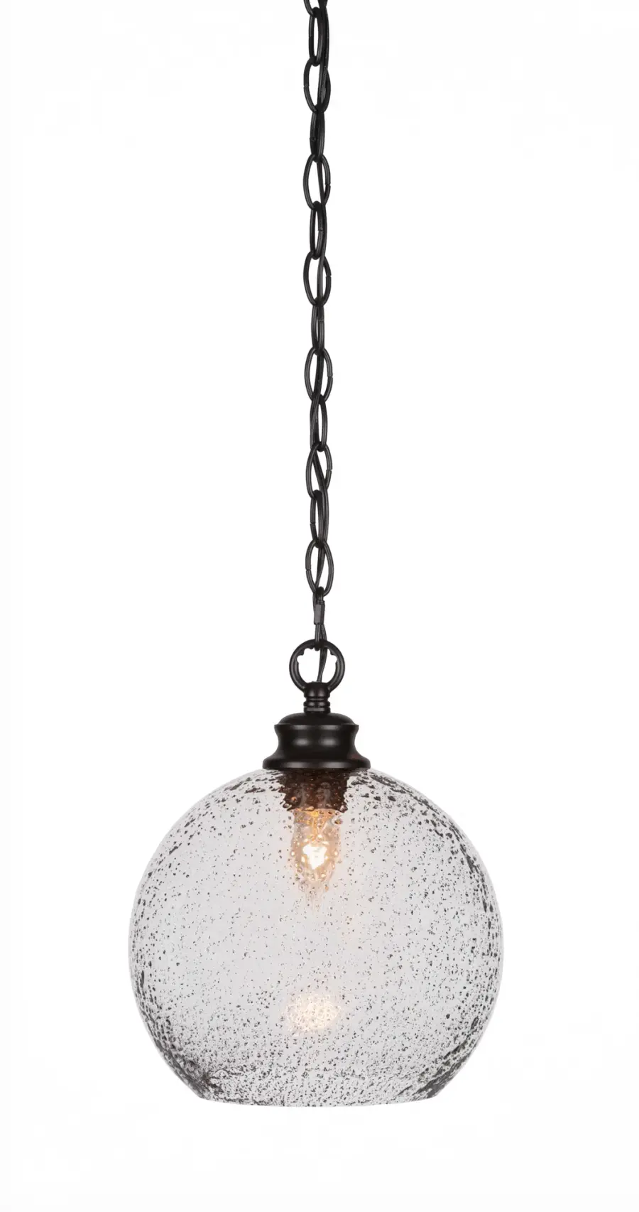 Kimbro Chain Hung Pendant with Smoke Bubble Glass - Image 1