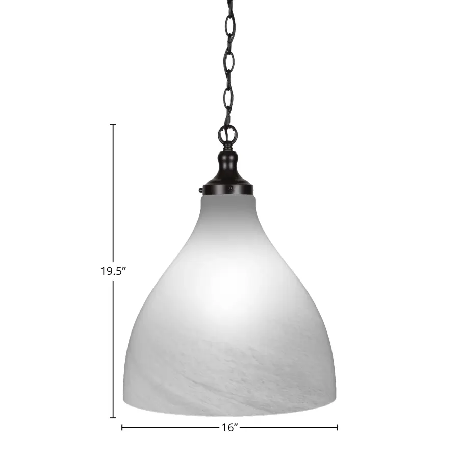 Juno Chain Hung Pendant with Clear Bubble Glass - Image 2