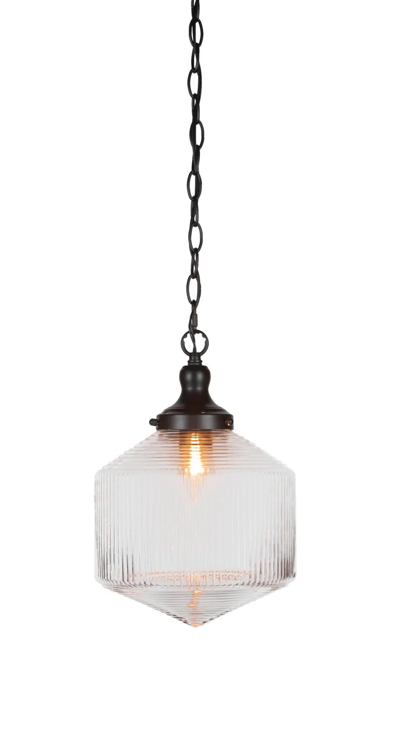 Carina One Light Pendant in Matte Black