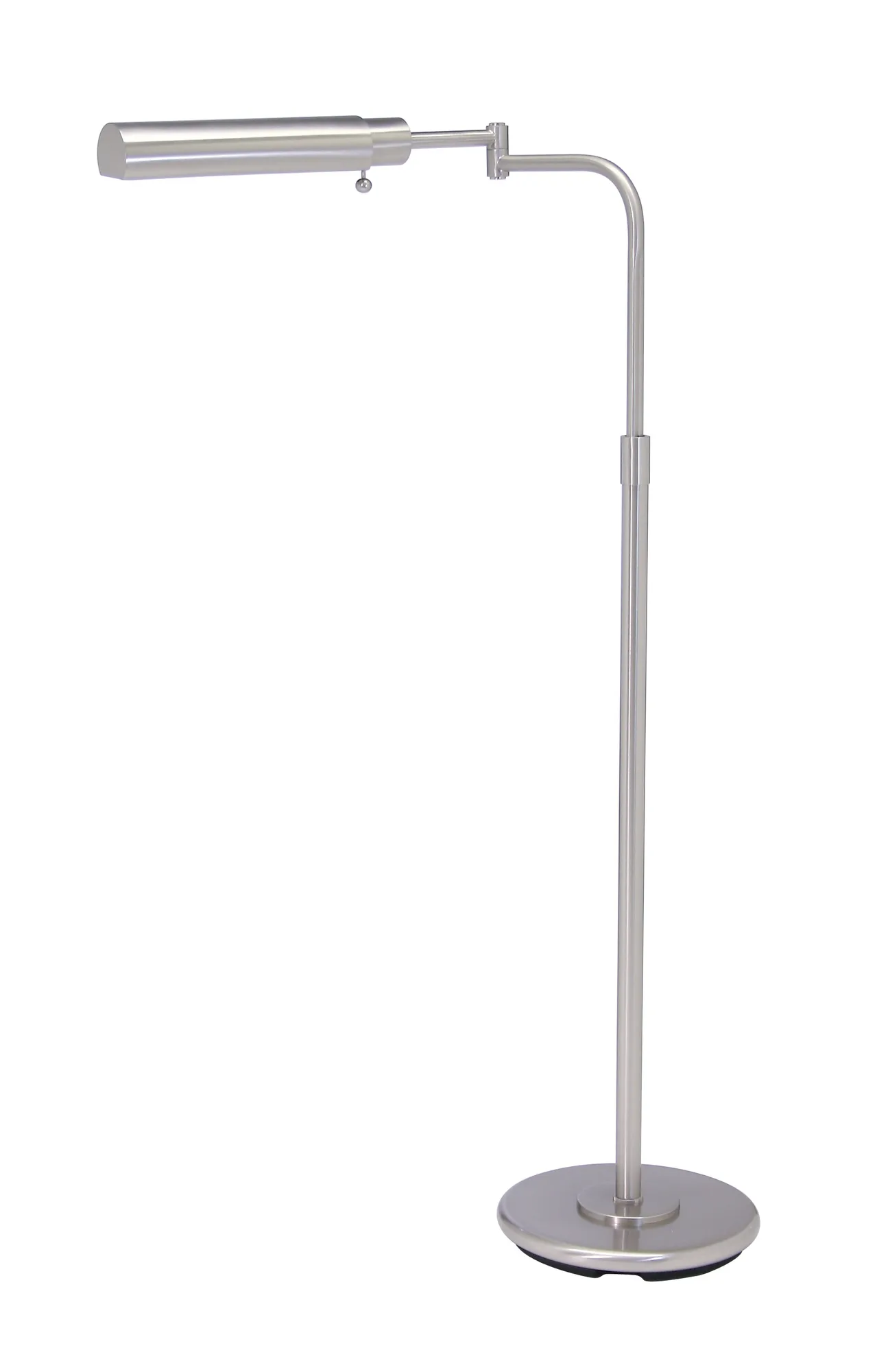 Adjustable Pharmacy Floor Lamp in Satin Nickel