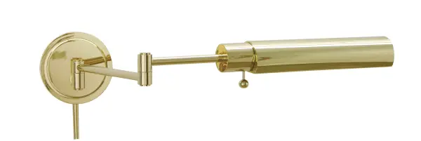 This pharmacy-style swing arm wall light combines functionality with timeless design. The adjustable arm provides directed task lighting, while the polished brass finish adds warmth to any space.