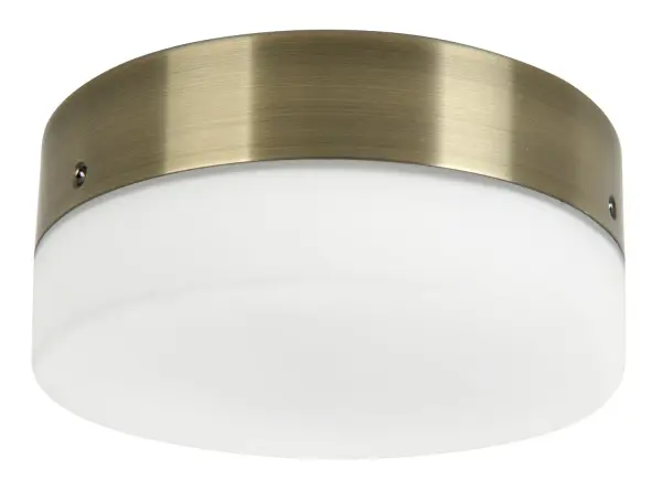 This LED light kit seamlessly integrates with Lucci Air Climate ceiling fans, adding warm illumination with energy-efficient LED technology in a sophisticated antique brass finish.