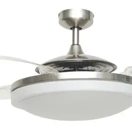 The Fanaway Evo2 revolutionizes ceiling fan design with retractable blades that disappear when not in use, creating a sleek flush-mount light fixture. Perfect for modern spaces where aesthetics matter as much as comfort.