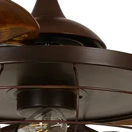 The Fanaway Industri combines industrial aesthetics with innovative retractable blade technology. Oil rubbed bronze finish with dark koa wood accents creates a sophisticated look that transitions from fan to light fixture.
