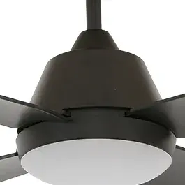The Lucci Air Aria combines modern aesthetics with practical functionality, featuring a 52-inch span ideal for medium-sized rooms. Its black finish and integrated LED light with remote control offer both style and convenience.
