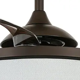 The Fanaway Fraser combines innovative retractable blade technology with classic Oil Rubbed Bronze finish and warm amber glass. At 48 inches, it's ideal for medium-sized rooms, offering both cooling and ambient lighting.