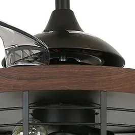 Stylish 48" Fan with Retractable Blades and Integrated Lighting