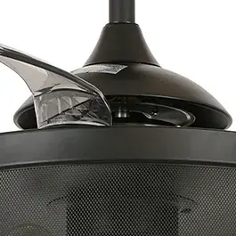 The Fanaway Meridian offers a unique retractable blade system that transforms from a flush mount light to a full ceiling fan. Its 48-inch span and contemporary black finish make it ideal for modern spaces where aesthetics matter.
