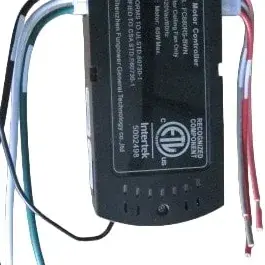 The Lucci Air Moto Receiver enables wireless remote control functionality for compatible ceiling fans. This compact receiver installs directly into the fan canopy, providing convenient operation without wall switches.