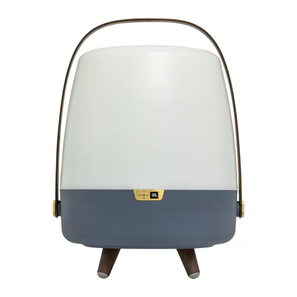 This innovative speaker lamp combines Scandinavian aesthetics with JBL audio technology. Features walnut wood and brass accents, 5-level dimming, 8-hour battery life, and wireless stereo pairing for versatile indoor-outdoor use.