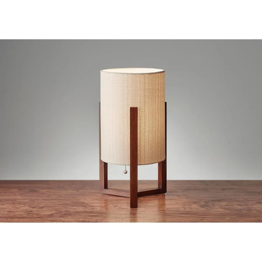 Quinn Table Lantern in Walnut Birch Wood - Image 2