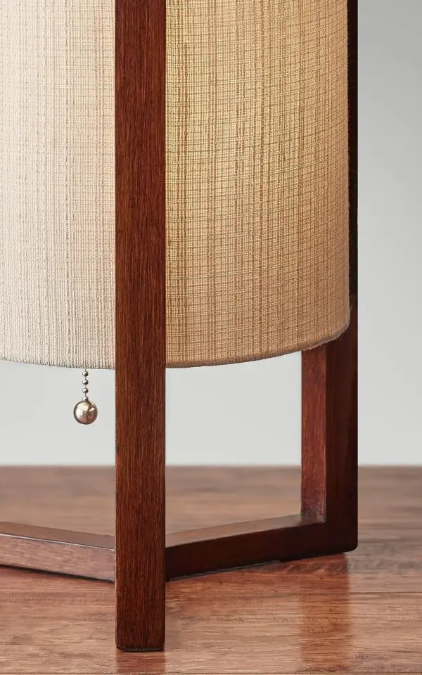 Quinn Table Lantern in Walnut Birch Wood - Image 3
