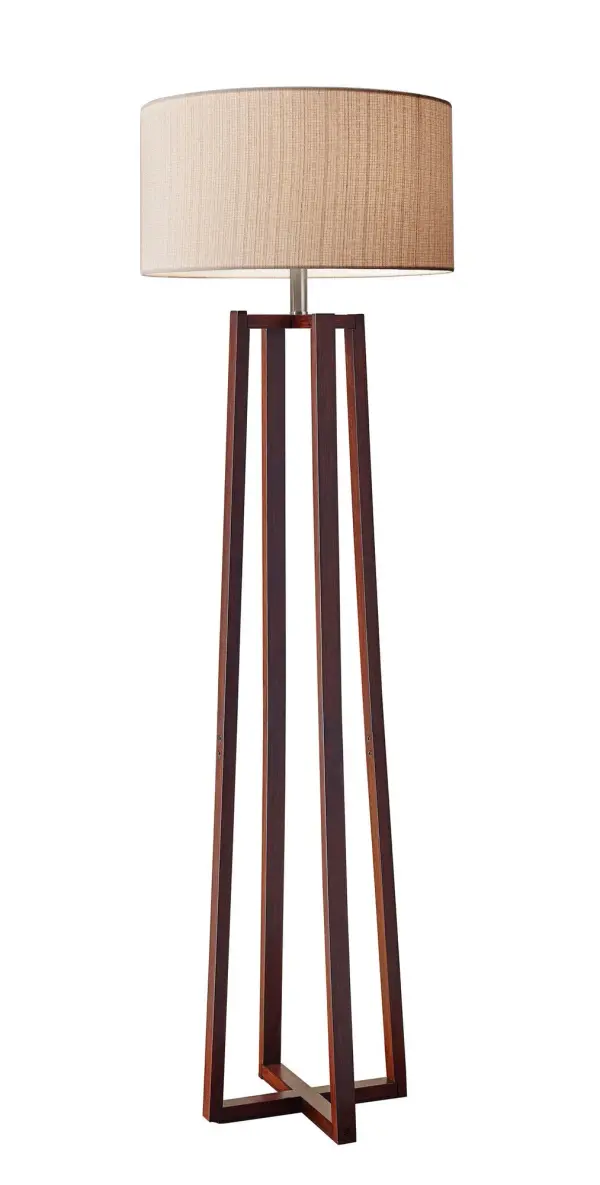 Quinn Floor Lamp in Walnut Birch Wood