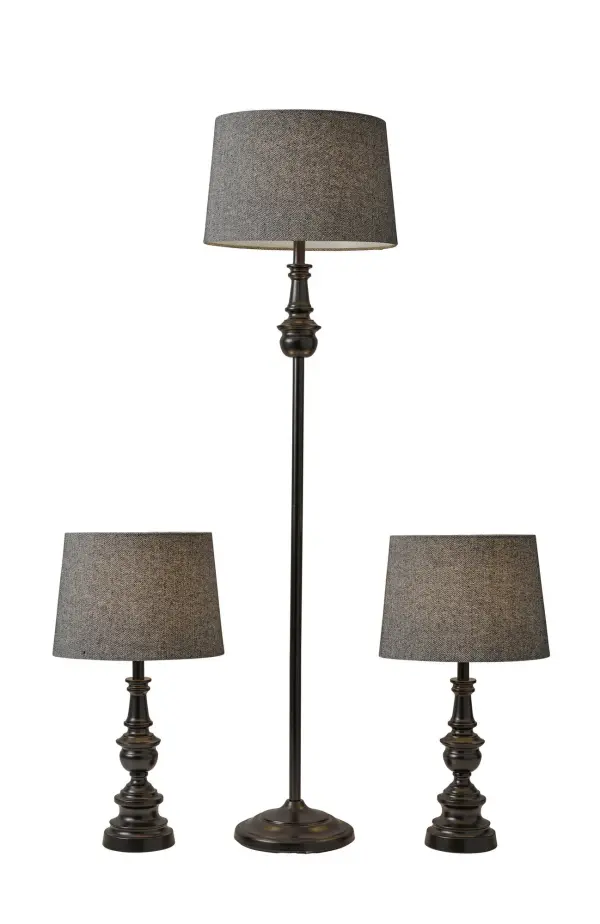 Complete Room Lighting Solution with Coordinated Bronze Finish