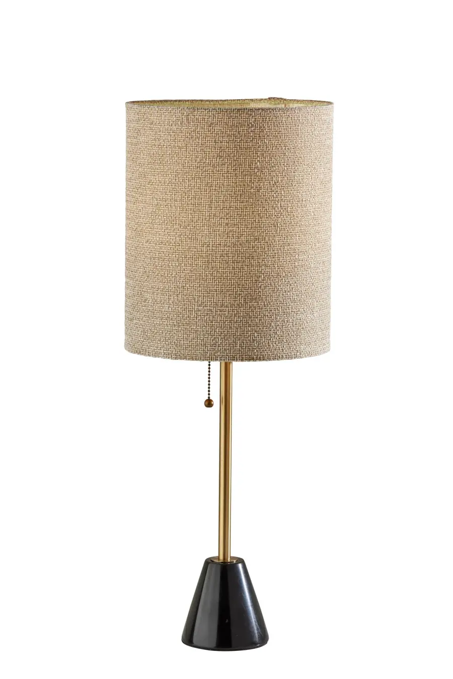 Elegant Marble & Brass Table Lamp with Sophisticated Mixed Materials