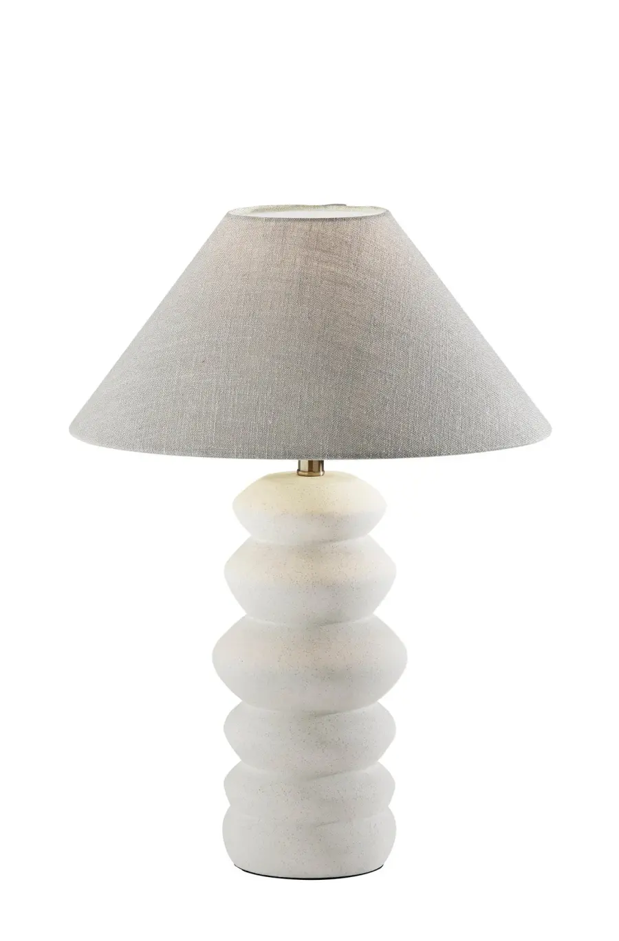 Modern Ceramic Table Lamp with Elegant Taupe Shade