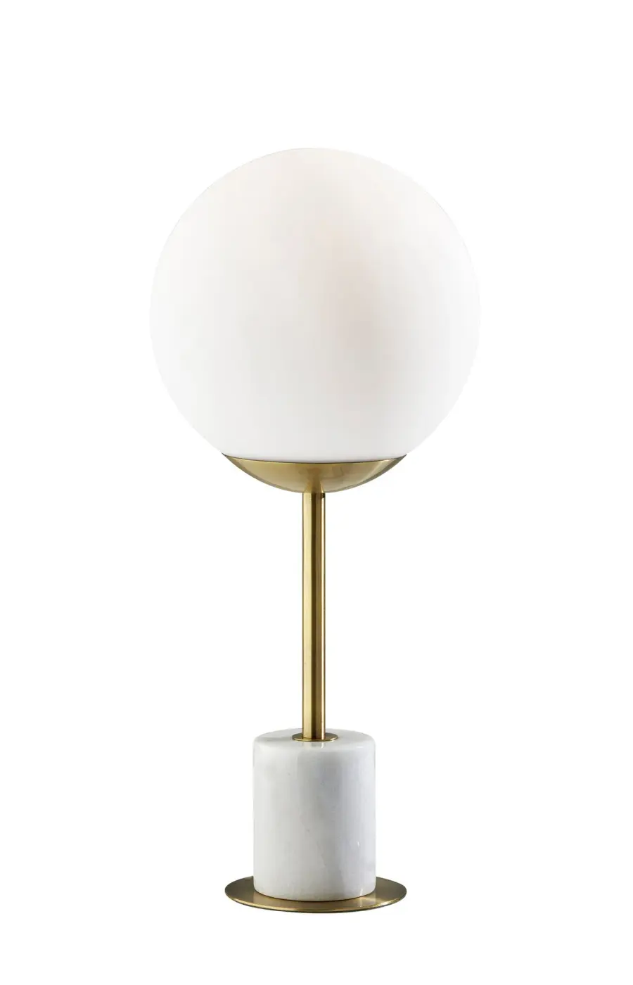 Elegant Marble & Brass Table Lamp with Timeless Globe Shade