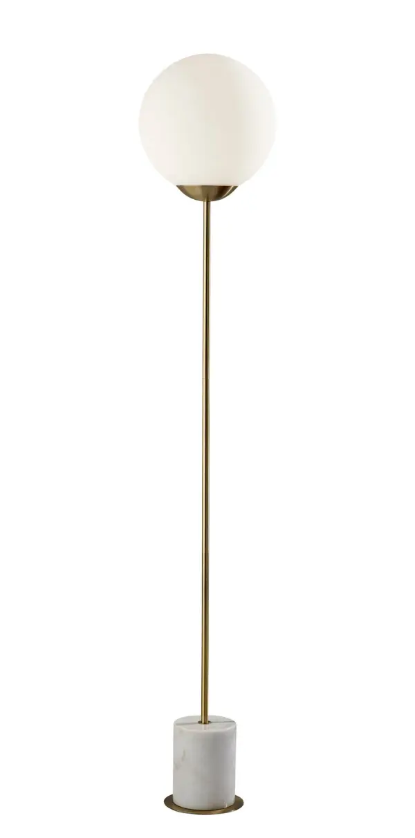 Terra Floor Lamp with White Marble Base