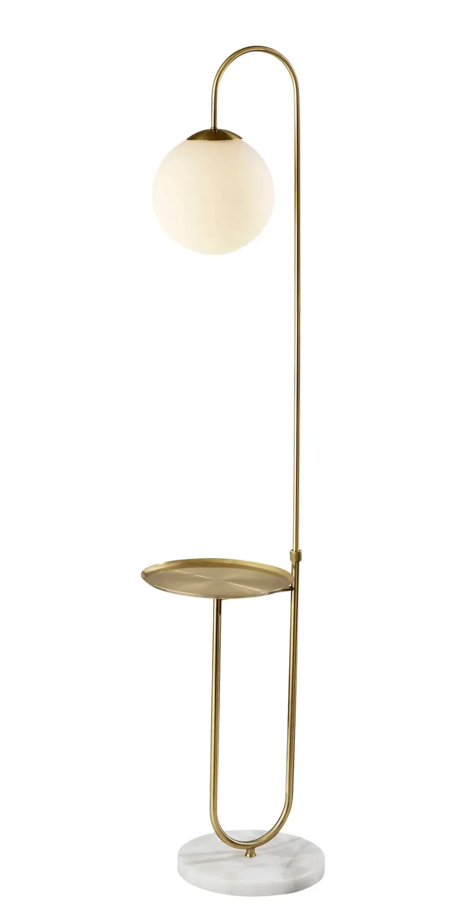 Terra Shelf Floor Lamp with Antique Brass Finish