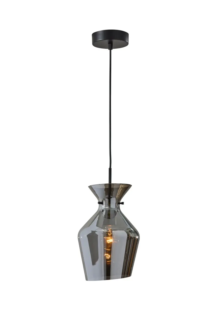 Sophisticated Modern Pendant with Dramatic Smoked Glass Shade