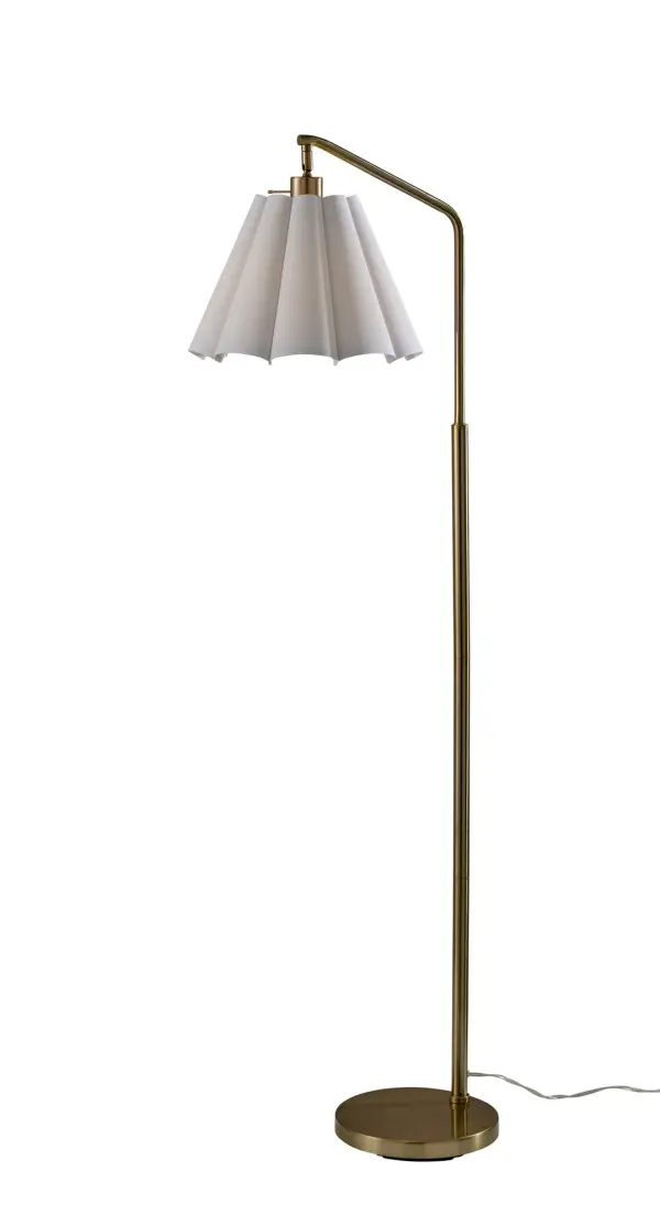 Lyra Floor Lamp in Antique Brass